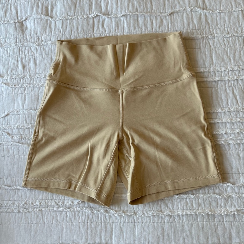 Beige Women's High-Waisted Shorts